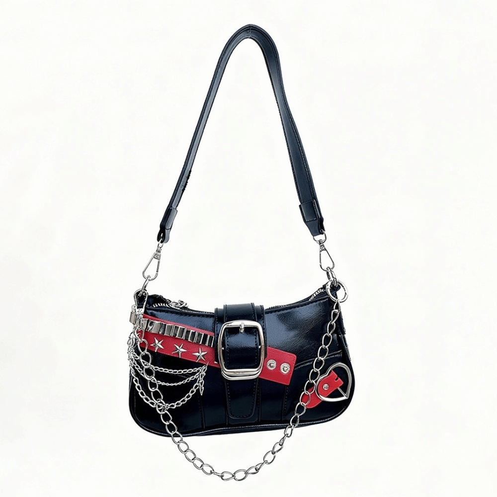 Leather Backpack Vintage - Sac à bandoulière Vintage Y2K en